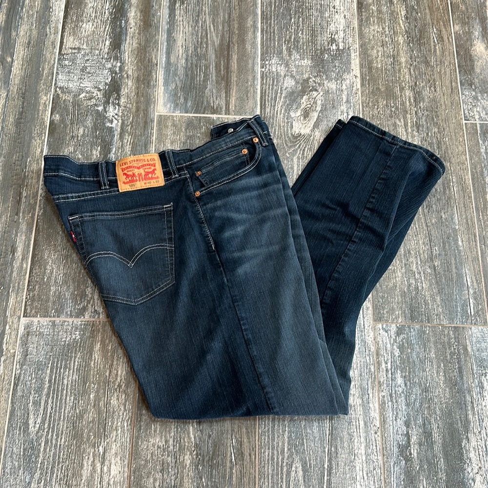 MENS LEVIS 40 X 32 WATERLESS 505 MEDIUM WASH REGULAR FIT STRAIGHT LEG LIKE NEW